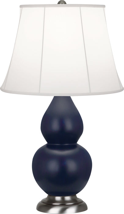 Robert Abbey - MMB12 - One Light Accent Lamp - Small Double Gourd - Matte Midnight Blue Glazed w/Antique Silver