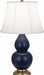 Robert Abbey - MMB14 - One Light Accent Lamp - Small Double Gourd - Matte Midnight Blue Glazed w/Antique Brass