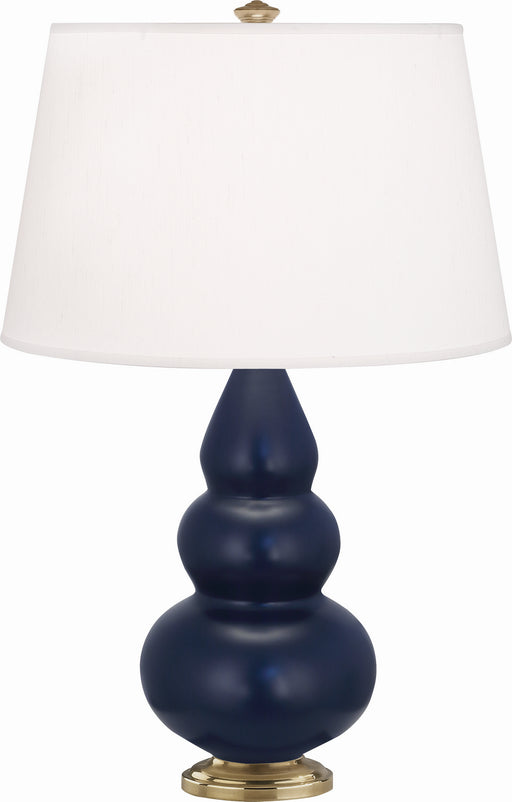 Robert Abbey - MMB30 - One Light Accent Lamp - Small Triple Gourd - Matte Midnight Blue Glazed w/Antique Brass