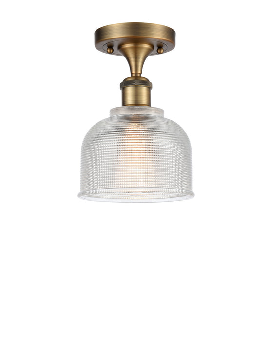 Innovations - 516-1C-BB-G412 - One Light Semi-Flush Mount - Ballston - Brushed Brass