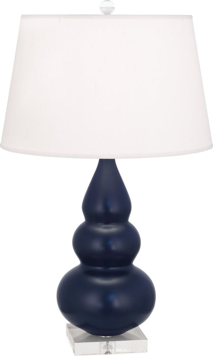 Robert Abbey - MMB33 - One Light Accent Lamp - Small Triple Gourd - Matte Midnight Blue Glazed w/Lucite Base