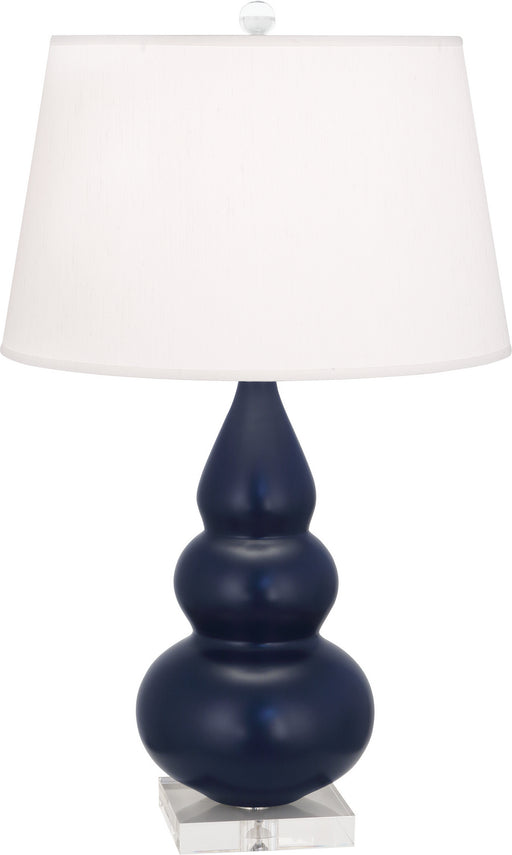 Robert Abbey - MMB33 - One Light Accent Lamp - Small Triple Gourd - Matte Midnight Blue Glazed w/Lucite Base