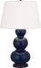 Robert Abbey - MMB41 - One Light Table Lamp - Triple Gourd - Matte Midnight Blue Glazed w/Deep Patina Bronze