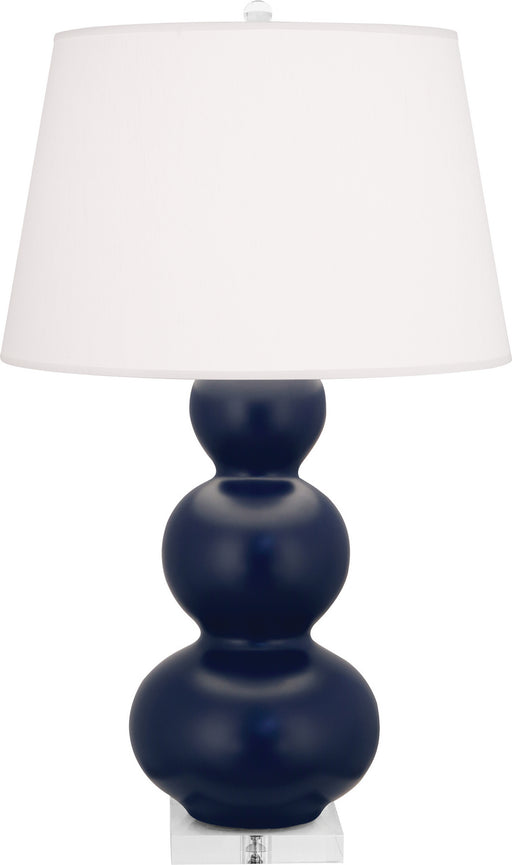 Robert Abbey - MMB43 - One Light Table Lamp - Triple Gourd - Matte Midnight Blue Glazed w/Lucite Base