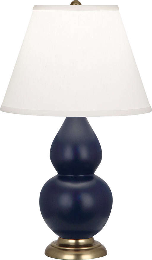 Robert Abbey - MMB50 - One Light Accent Lamp - Small Double Gourd - Matte Midnight Blue Glazed w/Antique Brass