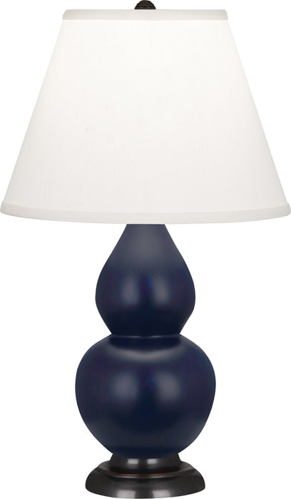 Robert Abbey - MMB51 - One Light Accent Lamp - Small Double Gourd - Matte Midnight Blue Glazed w/Bronze