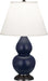 Robert Abbey - MMB51 - One Light Accent Lamp - Small Double Gourd - Matte Midnight Blue Glazed w/Bronze