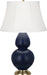 Robert Abbey - MMB54 - One Light Table Lamp - Double Gourd - Matte Midnight Blue Glazed w/Antique Brass