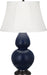 Robert Abbey - MMB56 - One Light Table Lamp - Double Gourd - Matte Midnight Blue Glazed w/Deep Patina Bronze