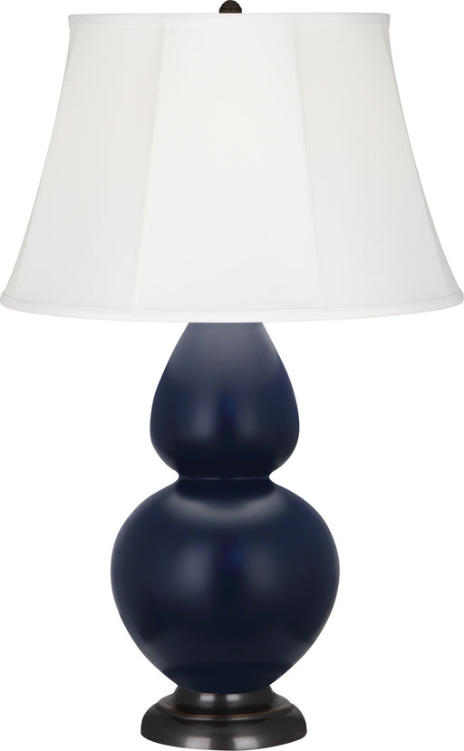 Robert Abbey - MMB56 - One Light Table Lamp - Double Gourd - Matte Midnight Blue Glazed w/Deep Patina Bronze