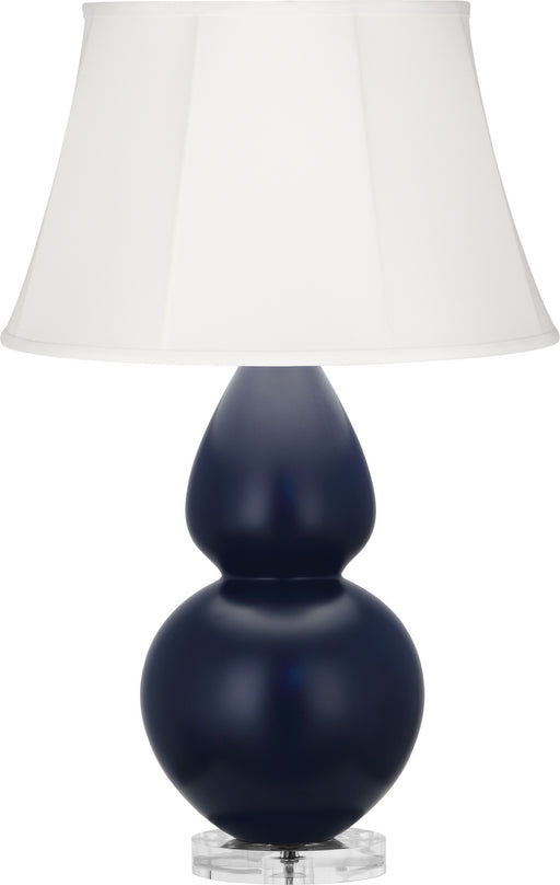 Robert Abbey - MMB61 - One Light Table Lamp - Double Gourd - Matte Midnight Blue Glazed w/Lucite Base