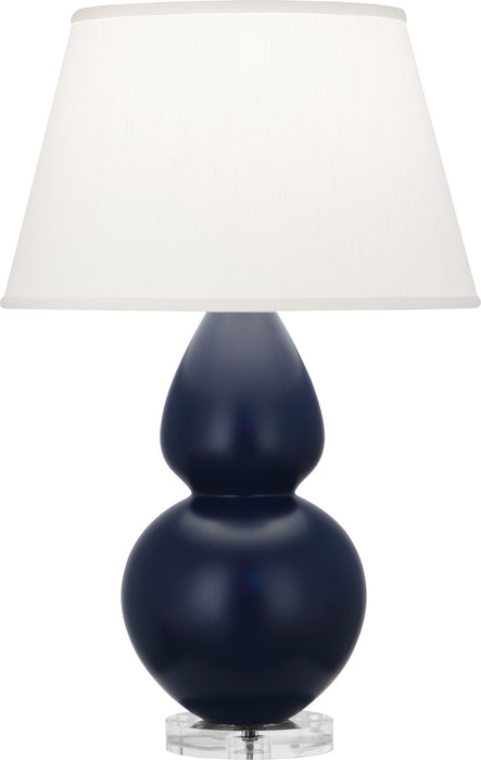 Robert Abbey - MMB62 - One Light Table Lamp - Double Gourd - Matte Midnight Blue Glazed w/Lucite Base