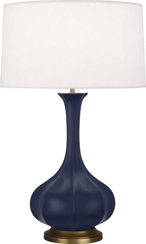 Robert Abbey - MMB94 - One Light Table Lamp - Pike - Matte Midnight Blue Glazed w/Aged Brass