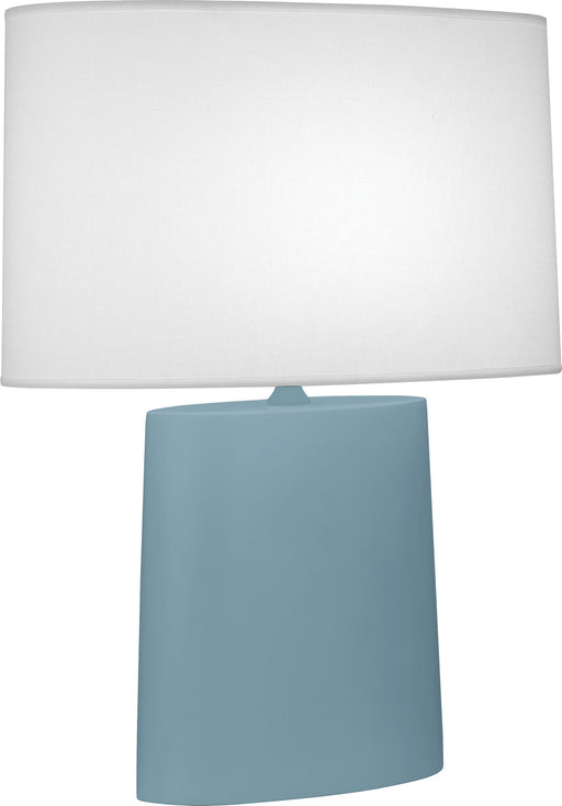 Robert Abbey - MOB03 - One Light Table Lamp - Victor - Matte Steel Blue Glazed