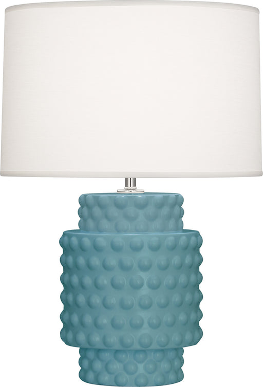 Robert Abbey - MOB09 - One Light Accent Lamp - Dolly - Matte Steel Blue Glazed Textured