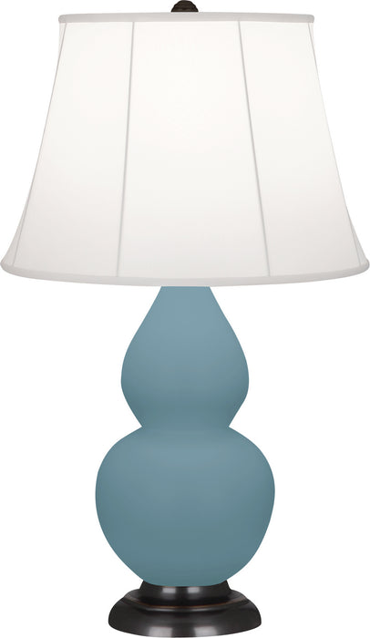 Robert Abbey - MOB11 - One Light Accent Lamp - Small Double Gourd - Matte Steel Blue Glazed w/Bronze