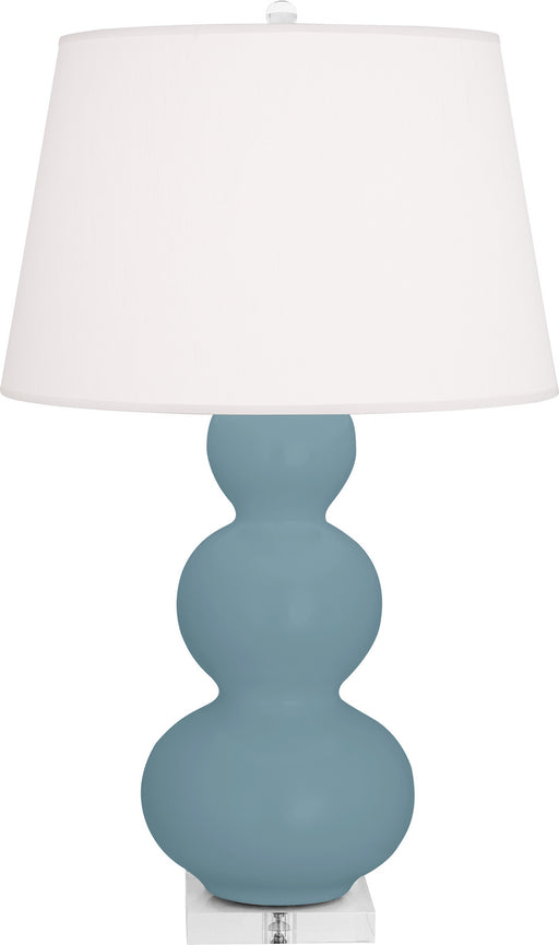 Robert Abbey - MOB43 - One Light Table Lamp - Triple Gourd - Matte Steel Blue Glazed w/Lucite Base