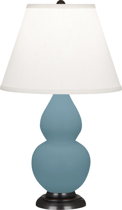 Robert Abbey - MOB51 - One Light Accent Lamp - Small Double Gourd - Matte Steel Blue Glazed w/Bronze