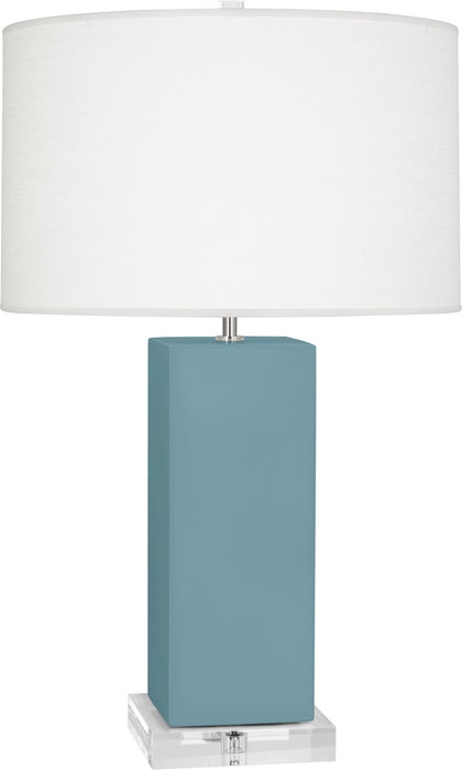 Robert Abbey - MOB95 - One Light Table Lamp - Harvey - Matte Steel Blue Glazed