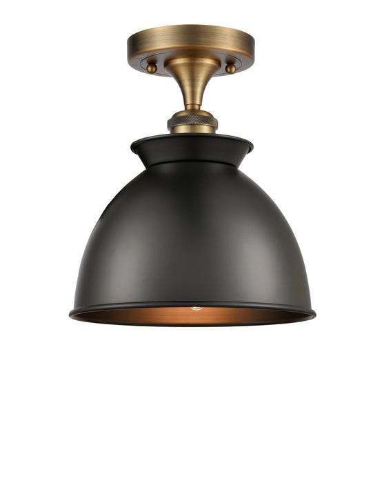 Innovations - 516-1C-BB-M14-BK-LED - LED Semi-Flush Mount - Ballston - Brushed Brass