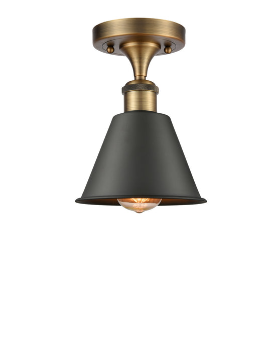 Innovations - 516-1C-BB-M8-BK-LED - LED Semi-Flush Mount - Ballston - Brushed Brass