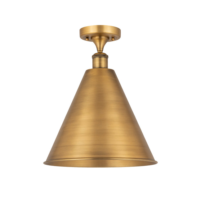 Innovations - 516-1C-BB-MBC-16-BB - One Light Semi-Flush Mount - Ballston - Brushed Brass