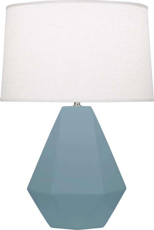 Robert Abbey - MOB97 - One Light Table Lamp - Delta - Matte Steel Blue Glazed