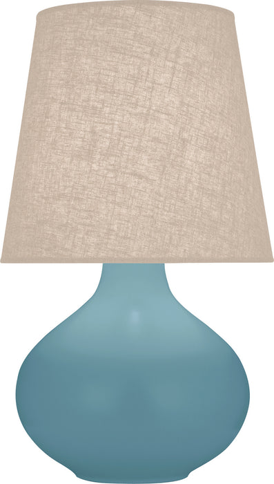 Robert Abbey - MOB98 - One Light Table Lamp - June - Matte Steel Blue Glazed