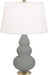 Robert Abbey - MST30 - One Light Accent Lamp - Small Triple Gourd - Matte Smoky Taupe Glazed w/Antique Natural Brass