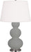Robert Abbey - MST42 - One Light Table Lamp - Triple Gourd - Matte Smokey Taupe Glazed w/Antique Silver