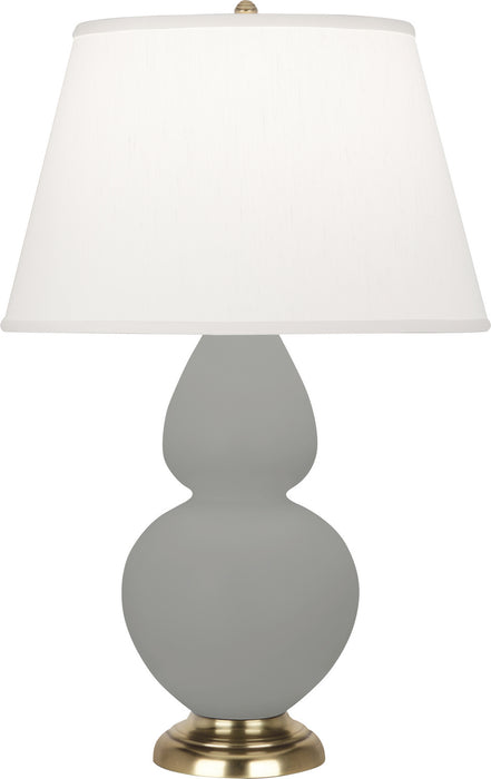 Robert Abbey - MST55 - One Light Table Lamp - Double Gourd - Matte Smoky Taupe Glazed w/Antique Natural Brass