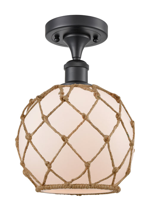 Innovations - 516-1C-BK-G121-8RB-LED - LED Semi-Flush Mount - Ballston - Matte Black