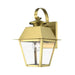 Livex Lighting - 27212-08 - One Light Outdoor Wall Lantern - Wentworth - Natural Brass