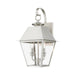 Livex Lighting - 27215-91 - Two Light Outdoor Wall Lantern - Wentworth - Brushed Nickel