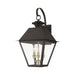 Livex Lighting - 27218-07 - Three Light Outdoor Wall Lantern - Wentworth - Bronze with Antique Brass Finish Cluster