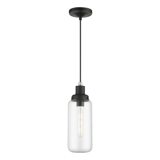 Livex Lighting - 40614-04 - One Light Mini Pendant - Oakhurst - Black with Brushed Nickel
