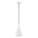 Livex Lighting - 41171-13 - One Light Mini Pendant - Amador - Textured White with Antique Brass