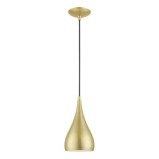 Livex Lighting - 41171-33 - One Light Mini Pendant - Amador - Soft Gold with Polished Brass
