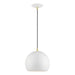 Livex Lighting - 41181-69 - One Light Pendant - Piedmont - Shiny White with Polished Brass