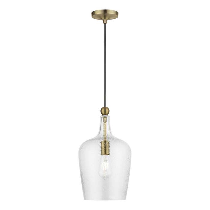 Livex Lighting - 41237-01 - One Light Pendant - Avery - Antique Brass