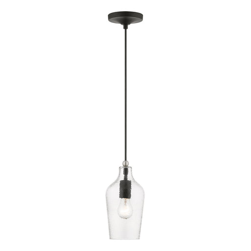 Livex Lighting - 41240-04 - One Light Mini Pendant - Avery - Black with Brushed Nickel