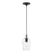 Livex Lighting - 41240-04 - One Light Mini Pendant - Avery - Black with Brushed Nickel