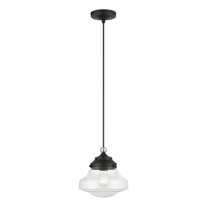 Livex Lighting - 41293-04 - One Light Mini Pendant - Avondale - Black with Brushed Nickel