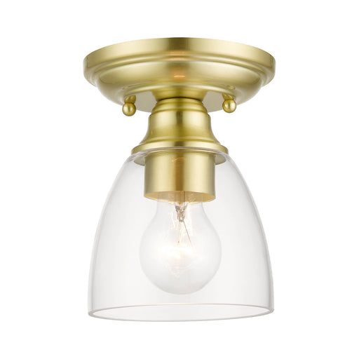 Livex Lighting - 46331-12 - One Light Semi-Flush Mount - Montgomery - Satin Brass
