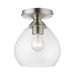 Livex Lighting - 46500-91 - One Light Semi-Flush Mount - Catania - Brushed Nickel
