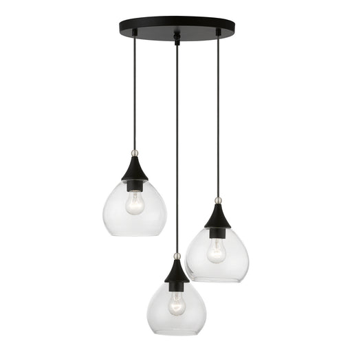 Livex Lighting - 46503-04 - Three Light Pendant - Catania - Black with Brushed Nickel