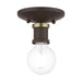 Livex Lighting - 47160-07 - One Light Flush Mount - Lansdale - Bronze with Antique Brass