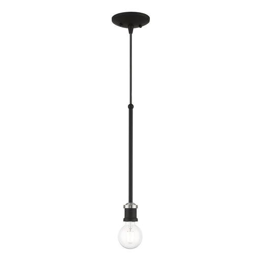 Livex Lighting - 47161-04 - One Light Pendant - Lansdale - Black with Brushed Nickel