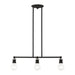 Livex Lighting - 47163-04 - Three Light Linear Chandelier - Lansdale - Black with Brushed Nickel