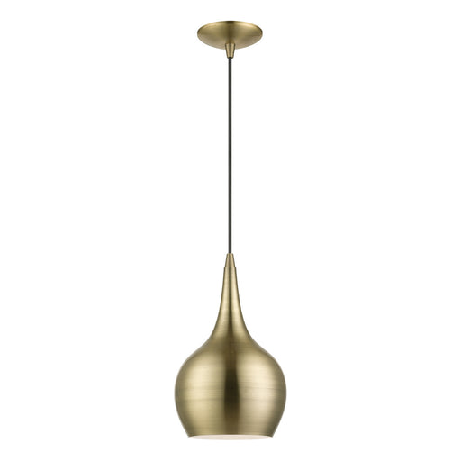 Livex Lighting - 49016-01 - One Light Mini Pendant - Andes - Antique Brass